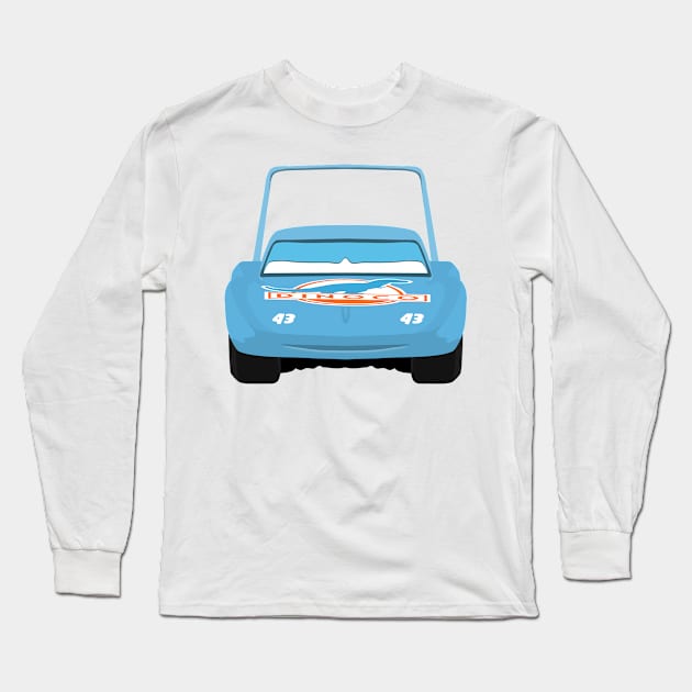 The King   | Minimalist Tee | Poster | Printable Wall Art | Illustration | Pixar Cars Long Sleeve T-Shirt by Mr Measom